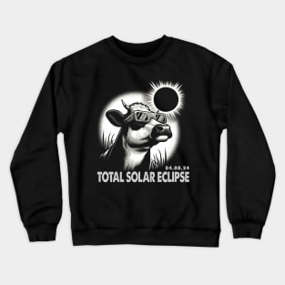 Celestial Cow Eclipse: Trendy Tee for Cow Enthusiasts and Eclipses Crewneck Sweatshirt